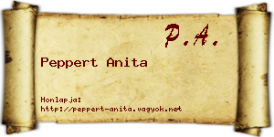 Peppert Anita névjegykártya